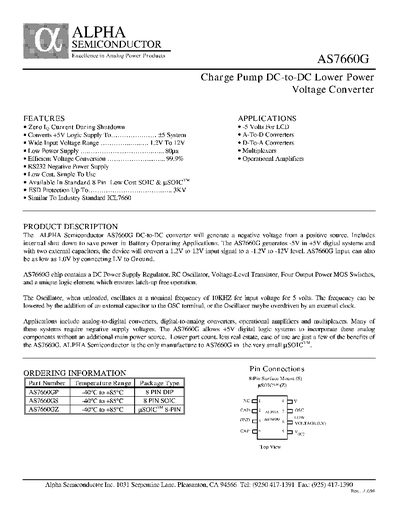 ALPHA AS7600G handbook - cover page
