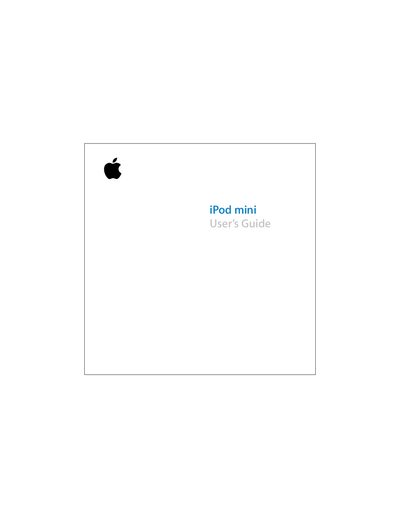 Apple iPod mini User Guide - cover page