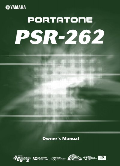 Yamaha PSR-262 Keyboard User Manual - cover page