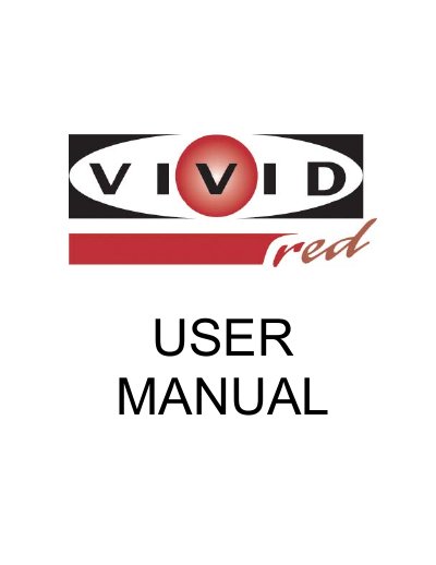 Vivid Red Projector User Manual - cover page
