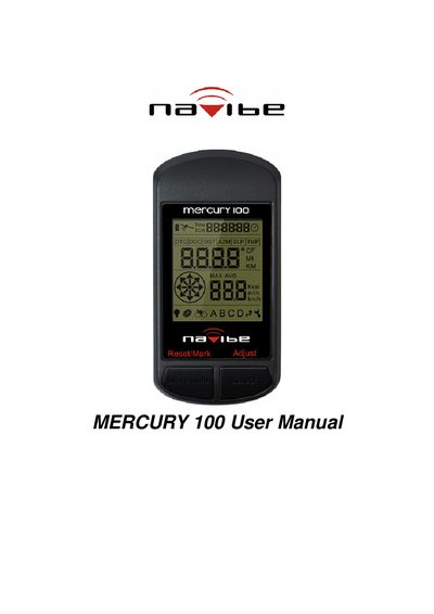 Compass Systems Mercury 100 User Manual - cover page