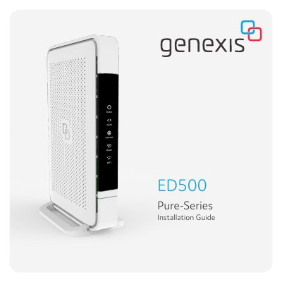 Genexis ED500 Pure-Series Installation Guide - cover page
