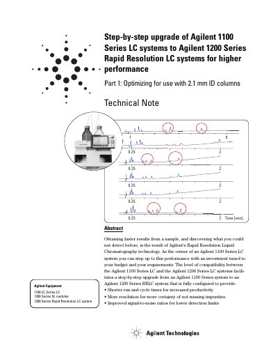 Agilent 1100 Series LC Upgrade to 1200 Series Technical Note
