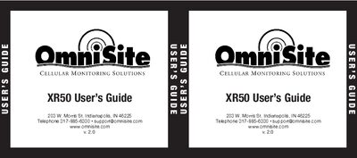 OmniSite XR-50 Monitoring Device User Manual