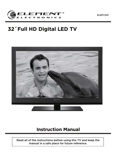 WVWELECTRONIC ELEFC321 32-inch LED TV Instruction Manual - cover page
