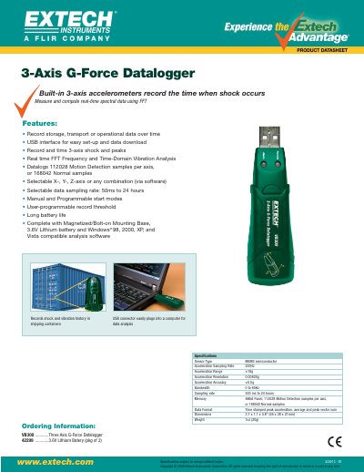 EXTECH 42299 3.6V Lithium Batery (pkg of 2)Manual - cover page