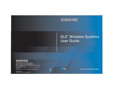Shure SLX Wireless System User Manual - cover page