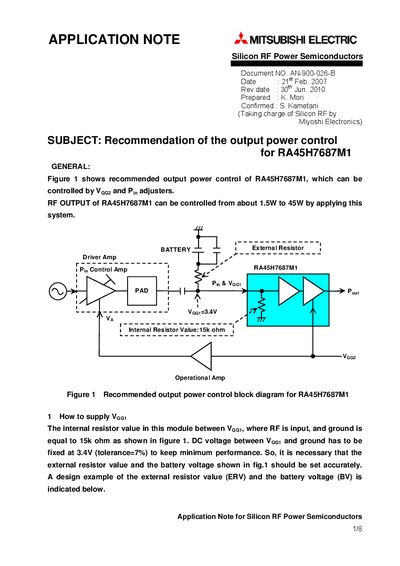 MITSUBISHI ELECTRIC AN-900-026-B Manual - cover page