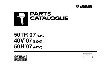 Yamaha 50TR, 40V, 50H Parts Catalogue - cover page