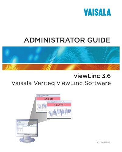 Vaisala viewLinc 3.6 Administrator Guide