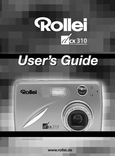 Rollei dcx310 camera user manual - cover page