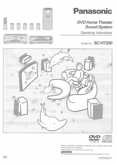 Panasonic SC-HT290 DVD Home Theater Operating Instructions - cover page