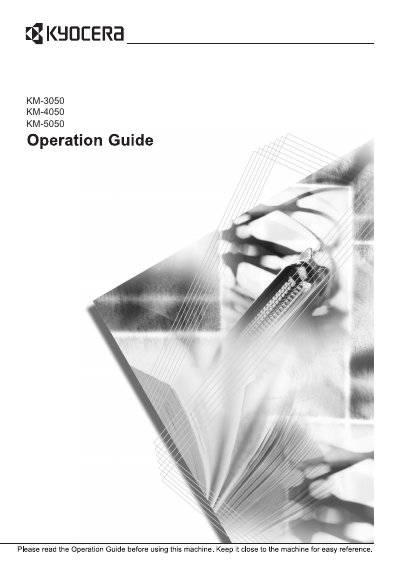 Kyocera KM-3050/KM-4050/KM-5050 Operation Guide - cover page