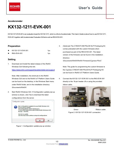 ROHM KX132-1211-EVK-001 User Manual - cover page