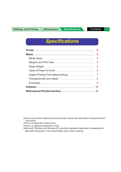 Panasonic 8415SPEC guide - cover page