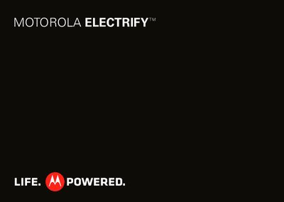 Motorola Electrify Phone User Manual - cover page