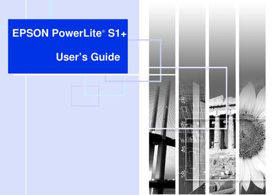 Epson PowerLite S1+ User Manual