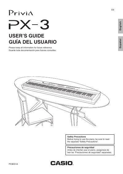 CASIO PX-3BK Manual - cover page