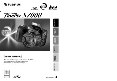 FUJIFILM FinePix S700 Digital Camera Owner's Manual - cover page