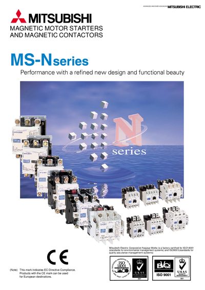 Mitsubishi Electric Magnetic Motor Starters and Contactors Product Catalog - cover page