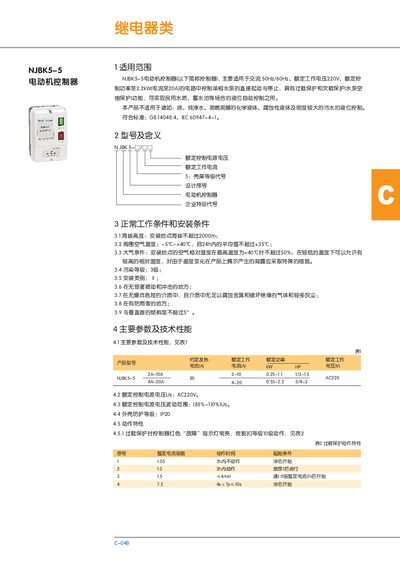 NJBK5-5 Electric Motor Controller Manual - cover page