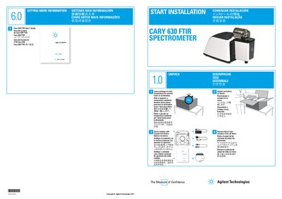 Agilent Cary 630 FTIR User's Guide - cover page