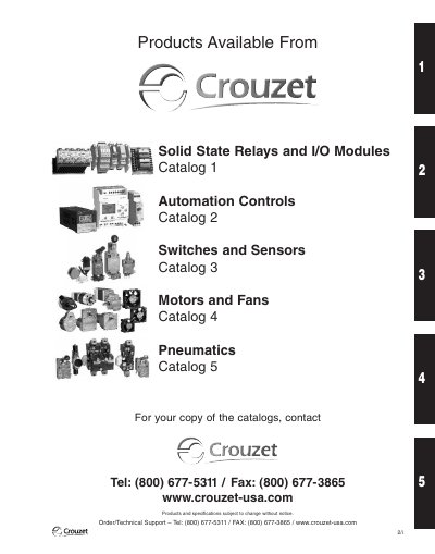 Crouzet Automation Controls Catalog 2 - cover page