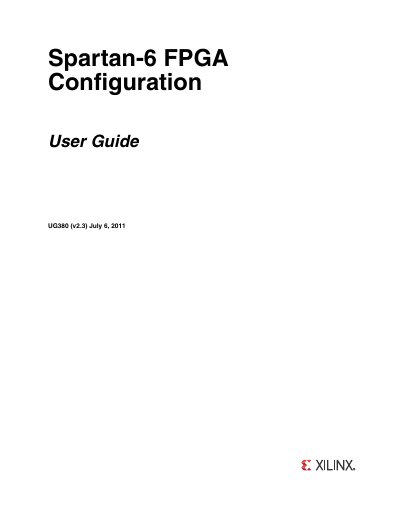 Xilinx Spartan-6 FPGA Configuration User Guide - cover page