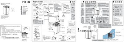 Haier i wash-1w / i wash-1p / i wash-1c / XQSM30-iwash Top-Load Washing Machine User Manual