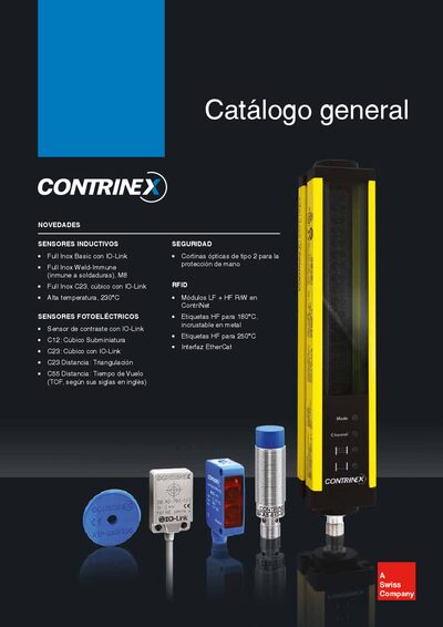 Contrinex Inductive and Photoelectric Sensors Catalog 2016-2017 - cover page