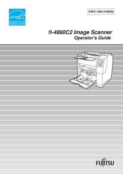 Fujitsu fi-4860C2 Image Scanner Operator's Guide - cover page