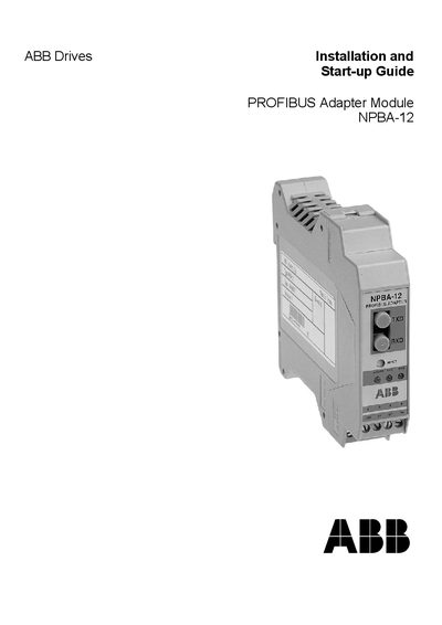 ABB NPBA-12 PROFIBUS Adapter Module Installation Guide - cover page