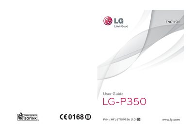 LG P350 User Guide - cover page