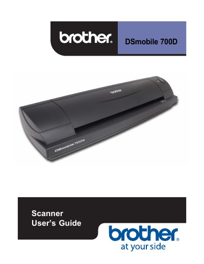 Brother DSmobile 700D Scanner User's Guide - cover page