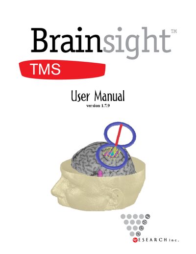 Rogue Research Brainsight 1.7 User Manual - cover page