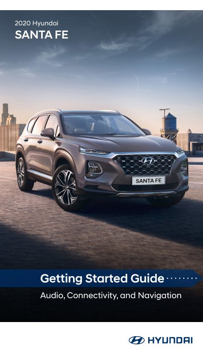 Hyundai Santa Fe 2020 Getting Started Guide Audio Connectivity and Navigation - cover page