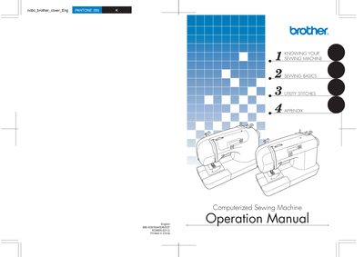 Brother 885-S33/S34/S36/S37 Computerized Sewing Machine Operation Manual - cover page