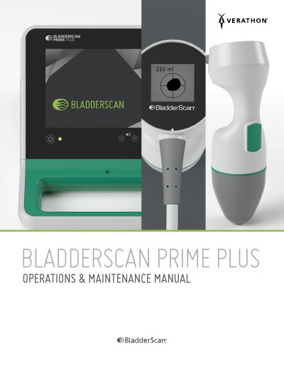 Verathon BladderScan Prime Plus Operations & Maintenance Manual - cover page