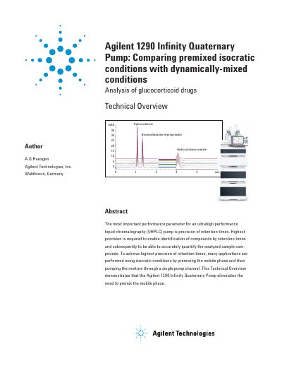 Agilent 1290 Infinity Quaternary Pump Technical Overview - cover page