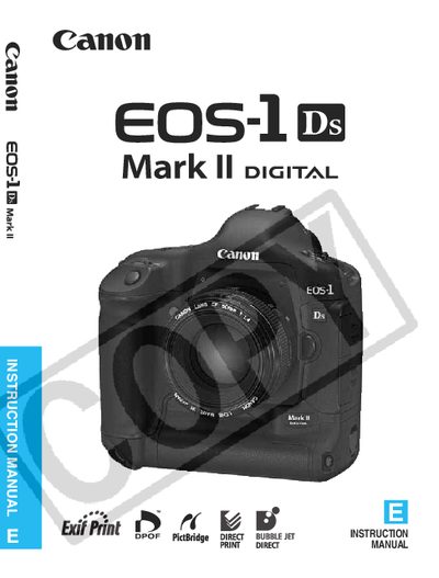 Canon EOS-1Ds Mark II Camera Instruction Manual