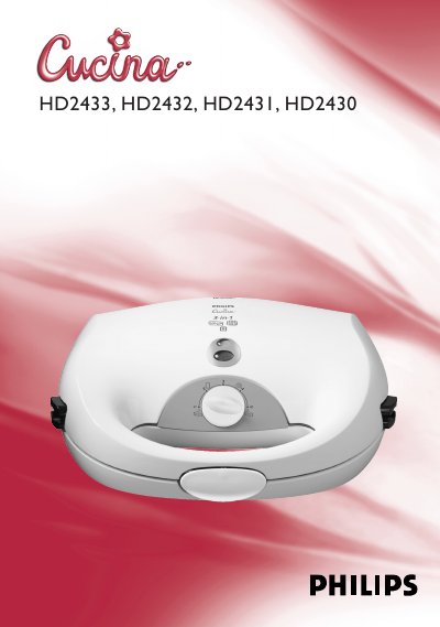 Philips Vario Lock HD2433/HD2432/HD2431/HD2430 User Manual - cover page