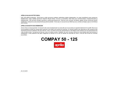 Aprilia COMPAY 50-125 SF-F User Manual - cover page