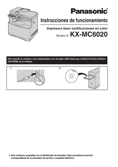 Panasonic KXMC6020-SPA Manual