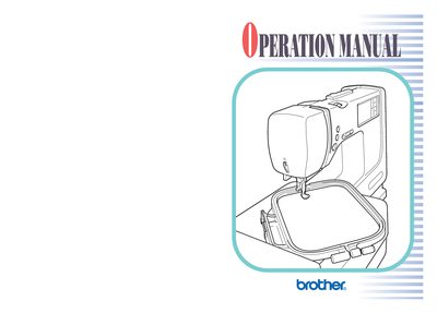 Brother 882-147 Computer Sewing Machine Operation Manual - cover page