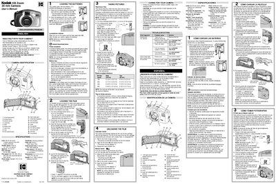 Kodak KB Zoom 35 mm Camera User Manual - cover page