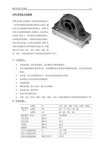 Lascaux UPB Series Tension Sensor Manual - cover page