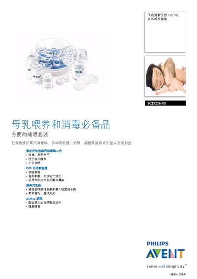 Philips SCD236/00 Breast Pump Set Manual - cover page