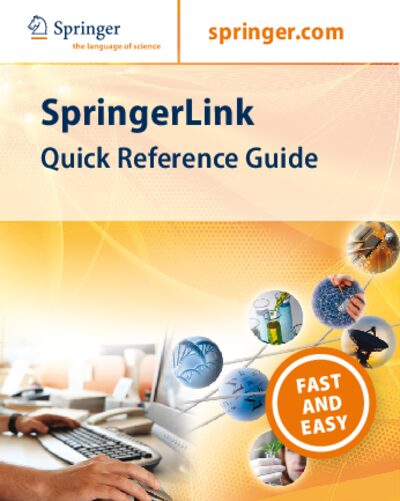 Springer SpringerLink Quick Reference Guide - cover page