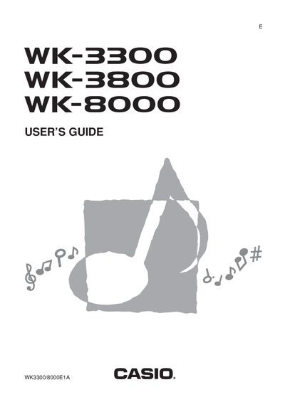 Casio WK-3300/WK-3800/WK-8000 User Manual