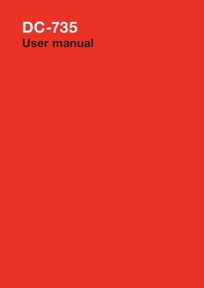 Plawa DC-735 Digital Camera User Manual - cover page